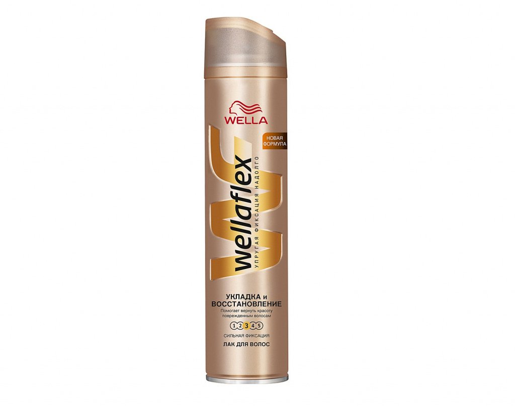 Лак для волос Wellaflex «Укладка и восстановление» Сильная фиксация, 250 мл Источник: wbstatic.net