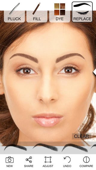 4. Коррекция бровей с Eyebrows By ModiFace Источник: a3.mzstatic.com