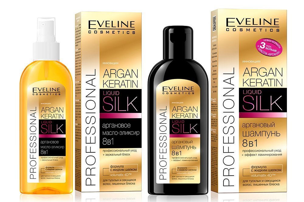Серия средств для волос Liquid silk, Eveline Cosmetics