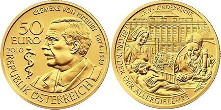 монета в честь Клеменса Пирке