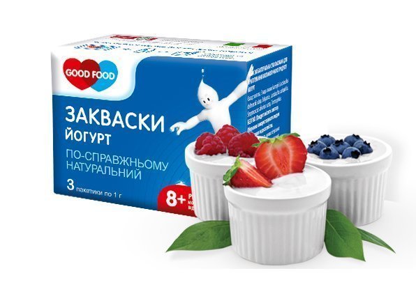Закваски Йогурт Good Food Источник: goodfood.ua