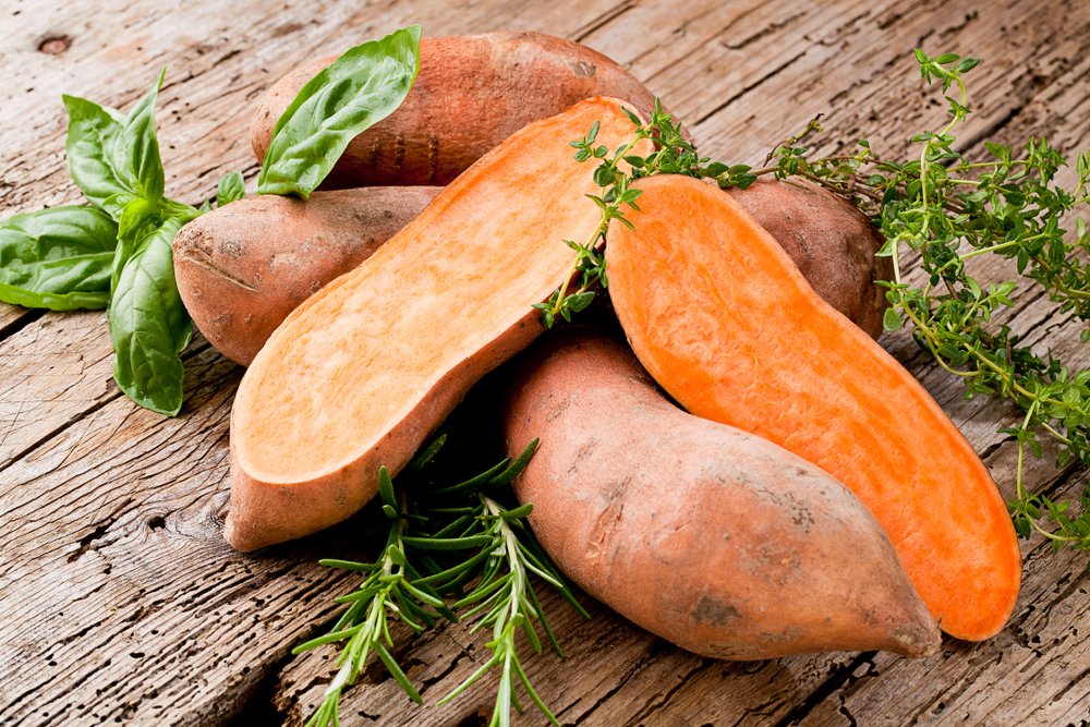 Сладкий картофель и морковь