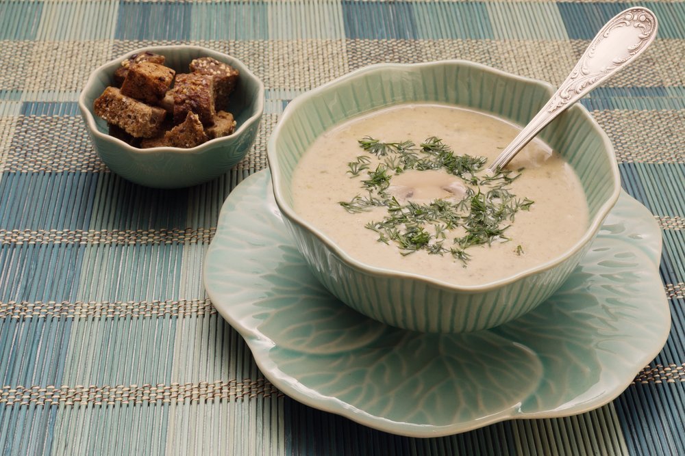 Рецепт супа с острыми сухариками