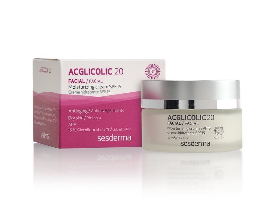 Увлажняющий и обновляющий крем для лица с гликолевой кислотой AcGlicolic20, Sesderma