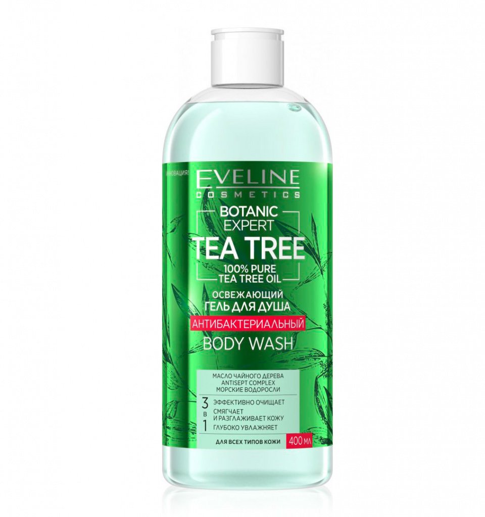 Освежающий гель для душа 100% Pure Tee Tree из серии Botanic Expert от Eveline