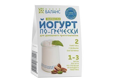 Закваска Йогурт по-гречески, Живой баланс Источник: normoplus.ru