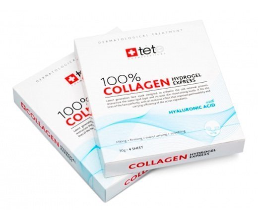 Коллагеновая увлажняющая маска TETe Cosmeceutical 100% Collagen Hydrogel Mask, 30 г Источник: cremiki.ru