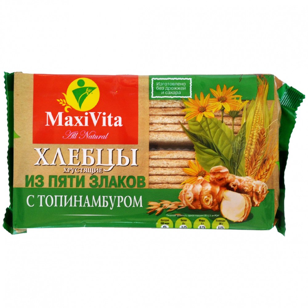 Хлебцы из 5 злаков с топинамбуром от MaxiVita