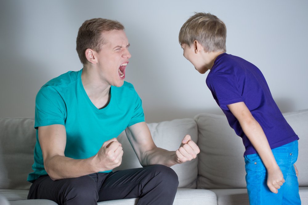Ребёнок «впитывает» агрессивные способы общения