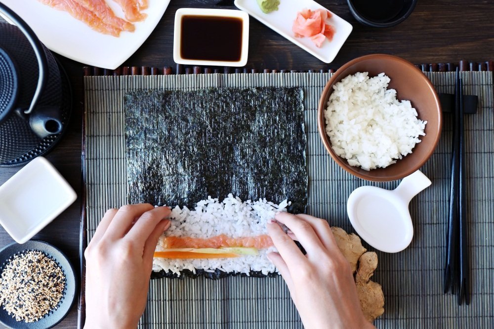Рис в составе суши