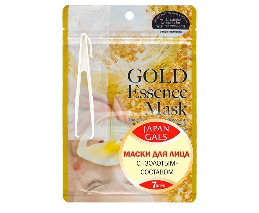 Маска для лица с «золотым» составом, Japan Gals Essence Mask Источник: onlinetrade.ru
