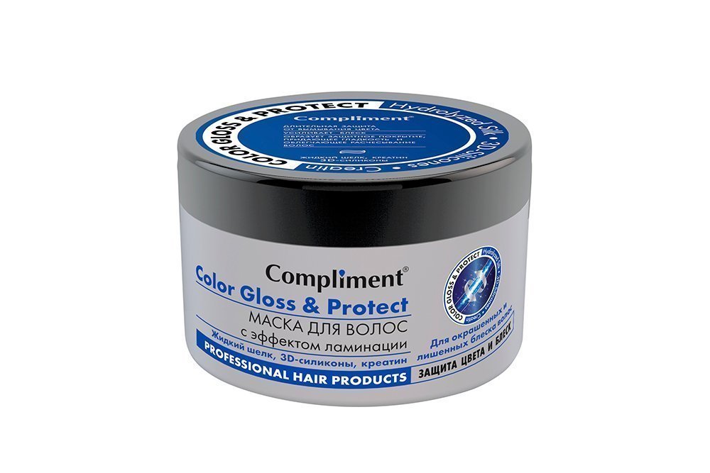 Маска для волос с эффектом ламинации Color Gloss&Protect, Compliment