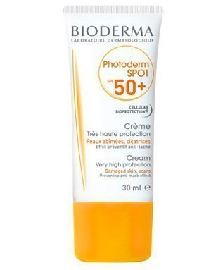 Солнцезащитный крем Bioderma Photoderm Spot SPF 50+ Sun Cream, 30 мл Источник: bioderma.com