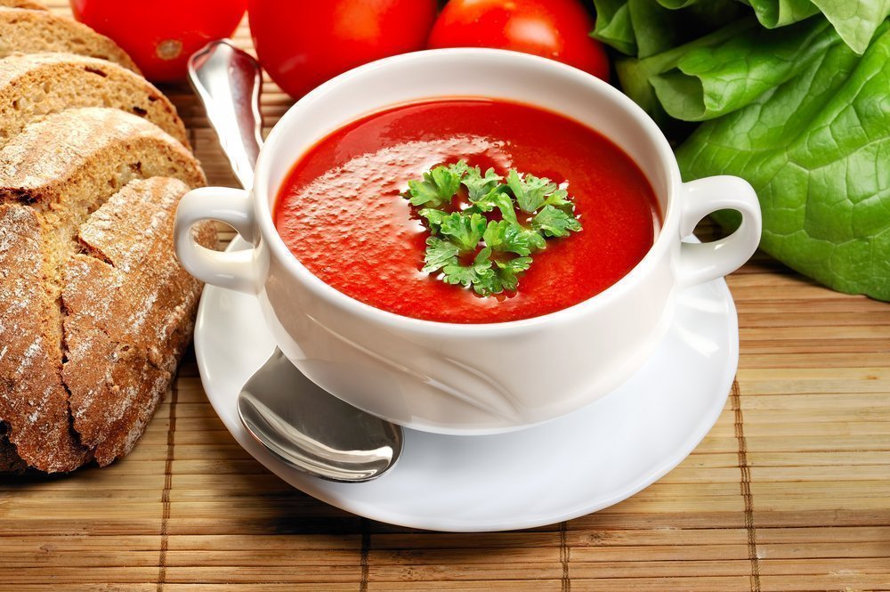 Холодный суп из томатов