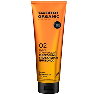 Бальзам для волос «Супер укрепляющий морковный био», Organic Shop