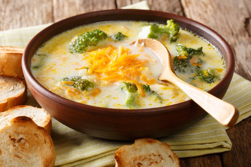 Сырный суп-пюре из брокколи