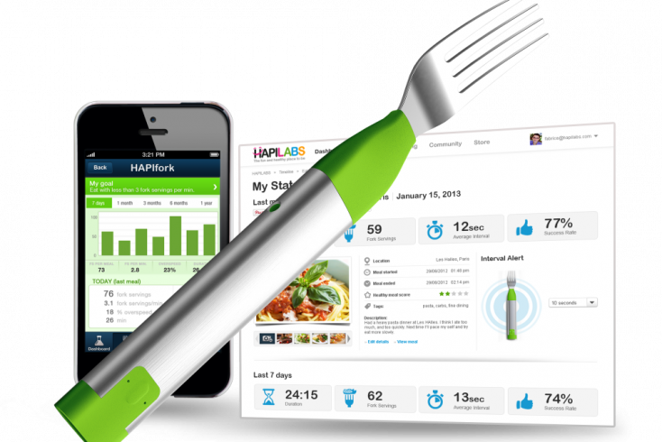 Вилка HAPIfork. Фото с сайта: hapi.com. Вилка HAPIfork. Фото с сайта: hapi.com.
